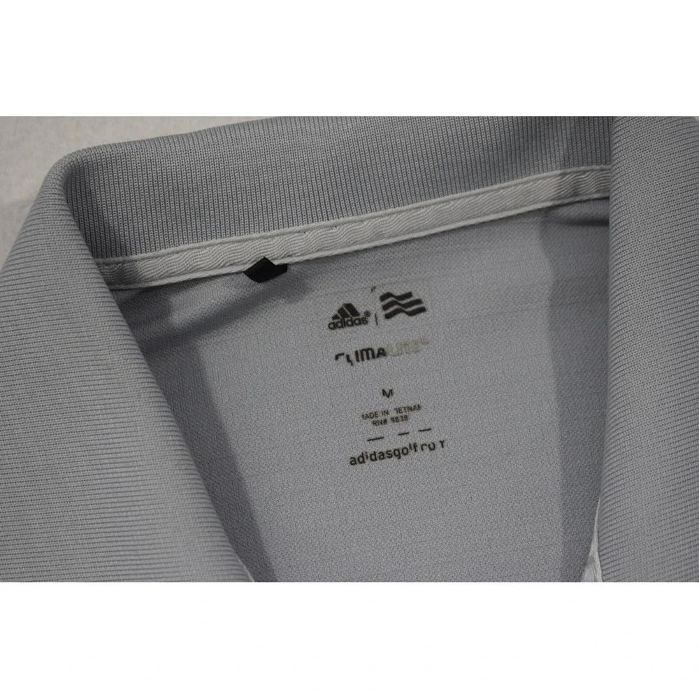 Adidas Golf Polo ClimaLite Performance Gray Short Sleeve Mens Size Medium‎